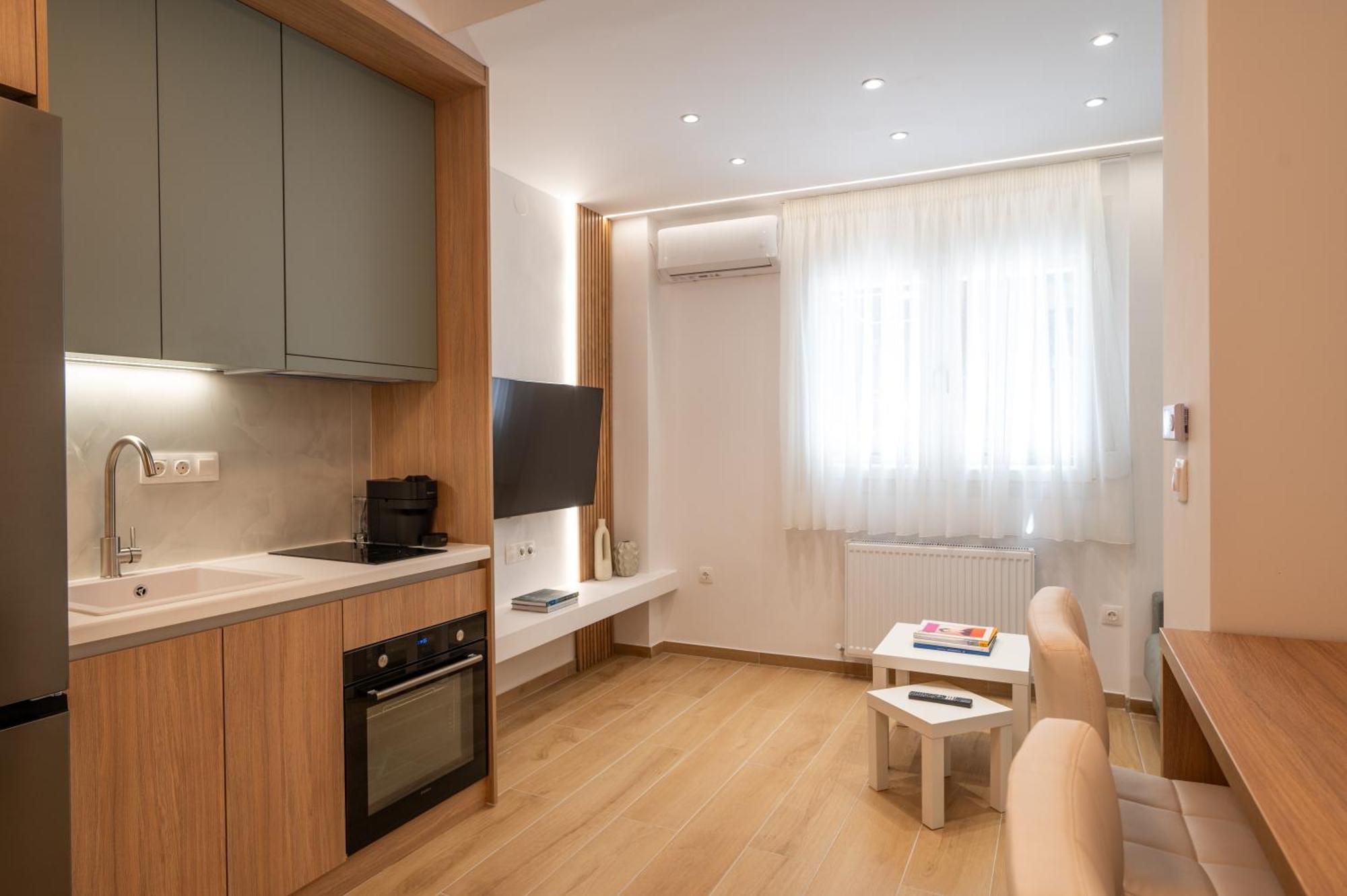 Honey Oak & Cream Patio By Nest Apartman Szaloniki Kültér fotó